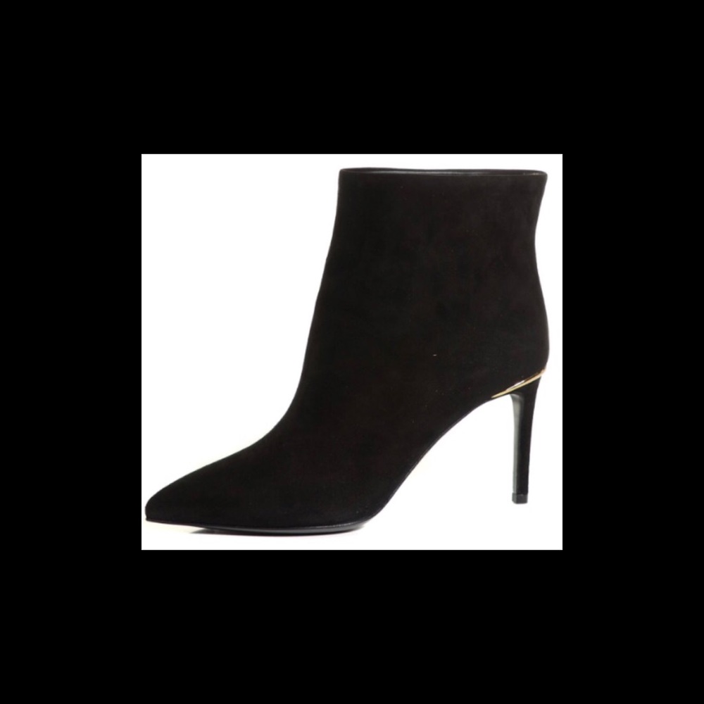 LOUIS VUITTON Suede Eyeline Ankle Boots 37 Black
